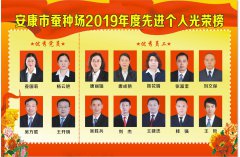 安康市蚕种场2019年度先进个人光荣榜